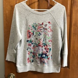 Anthropologie Postmark Paint by Number Crew Neck